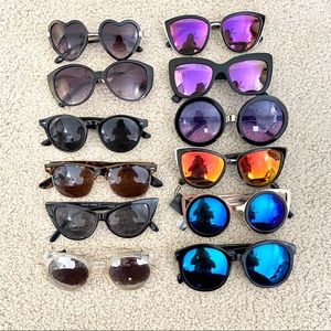 Bundle of sunglasses of all shapes (12 pairs)